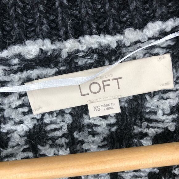 LOFT Gray Open Front Cardigan Sweater XS - Picture 4 of 5